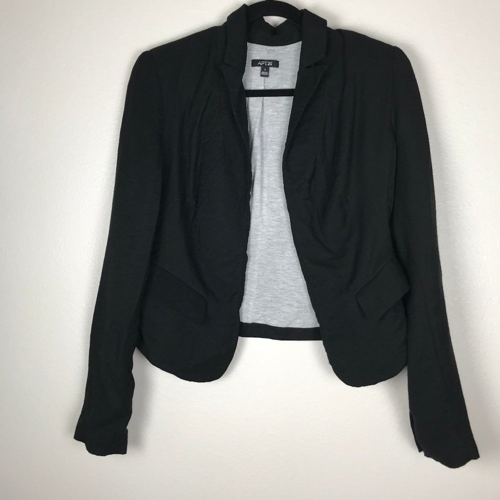 3/$20 Apt 9 Black 3/4 Sleeve Blazer - Picture 1 of 3
